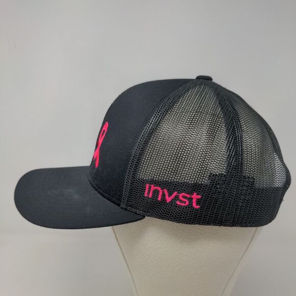 Pacific Headwear Men's Snapback Mesh Back Hat Black Embroidered ADU Outing Logo - Picture 3 of 8